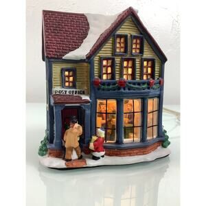 Vintage Trim A Home Post Office lighted Christmas Village EUC